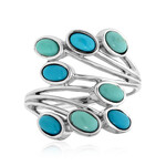 Zilveren ring met Sleeping Beauty Turkooisen (Faszination Türkis)