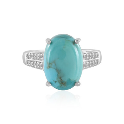 Anello in argento con Turchese Kingman Mohave Blu