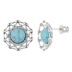 Orecchini in argento con Turchese