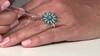Anillo en plata con Turquesa azul del Mohave Kingman (Jones Lee)