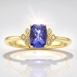 Anello in oro con Tanzanite AAA