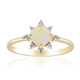 Anello in oro con Opale Bianco Brasiliano
