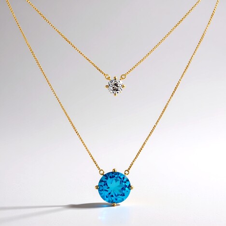 Collana in oro con Topazio Marambaia (de Melo Gold)