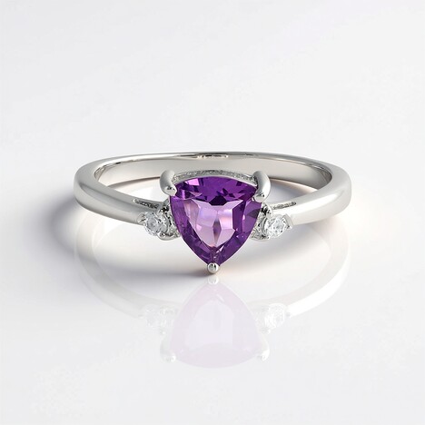 Anello in argento con Ametista Siberiana