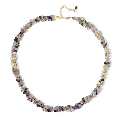 Argentinischer Fluorit-Silberhalskette