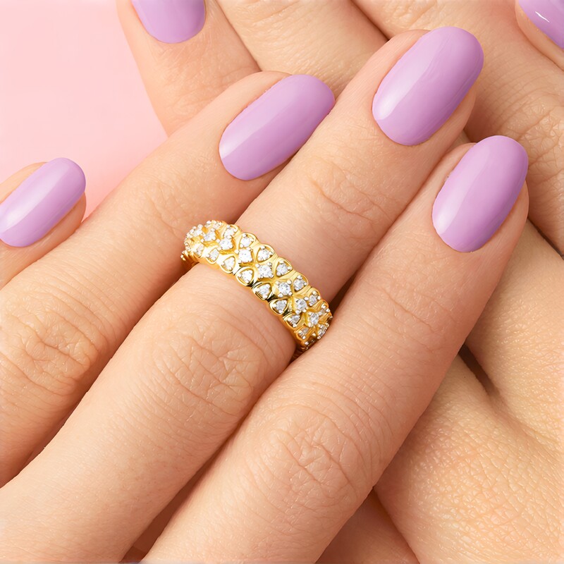 Zilveren ring met zirkonen