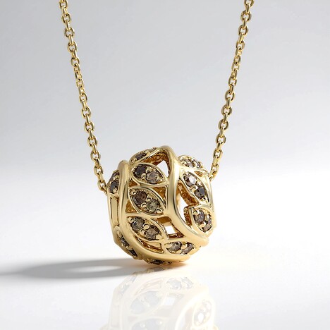 Collana in oro con Diamante Champagne I3 (de Melo Gold)