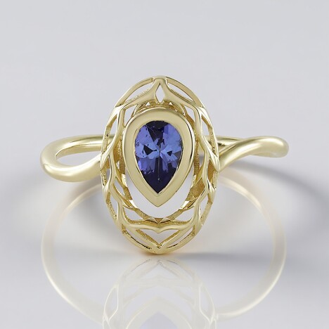Anello in oro con Tanzanite AAA (Ornaments by de Melo)