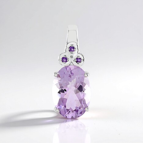 Ciondolo in argento con Ametista Rose de France