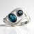 Anello in argento con Topazio Blu Londra (Pallanova)