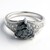 Anello da uomo in argento con Ossidiana Fiocco di Neve