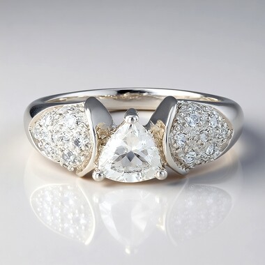 Bague en argent et Goshénite