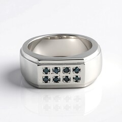 Anello in ottone con Diamante Blu I3 (Juwelo Style)