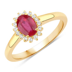 Bague en argent et Rubis de Madagascar