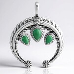 Ciondolo in argento con Turchese Verde (Desert Chic)