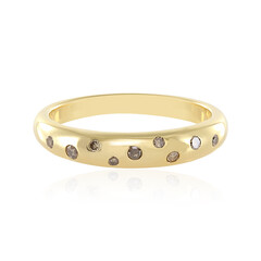 I3 Champagne Diamond Silver Ring