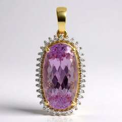 Ciondolo in oro con Kunzite Patroke