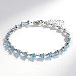 Bracciale in argento con Topazio Blu Cielo