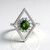 Anello in argento con Diopside Russo