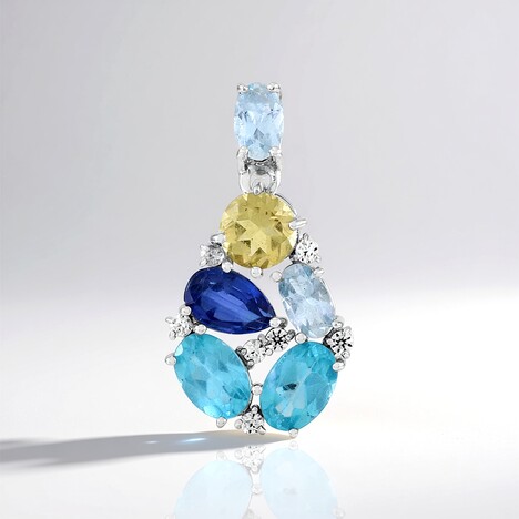 Ciondolo in argento con Cianite del Nepal