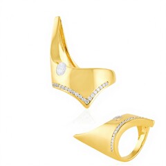 Zilveren ring met een zirkoon (de Melo Essence)