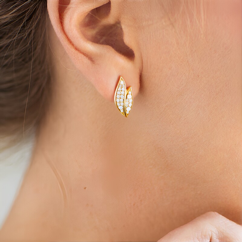 14K SI1 (G) Diamond Gold Earrings (Annette)