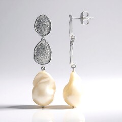 Orecchini in argento con Perla d'Acqua Dolce Bianca