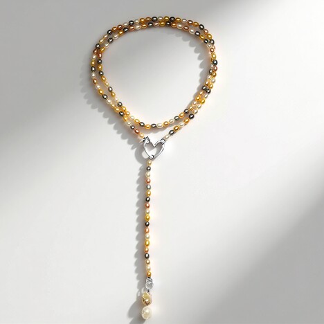 Collier en argent et Perle blanche de culture d'eau douce