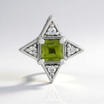 Ciondolo in argento con Vesuvianite