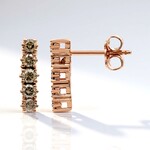 Orecchini in argento con Diamante Rose de France VS1 di Argyle (Annette)