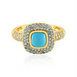 Bague en argent et Turquoise Sleeping Beauty (de Melo Essence)