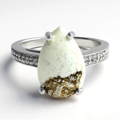 Anello in argento con Magnesite