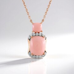 Collana in argento con Opale Rosa (Adela Silber)