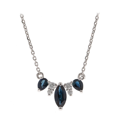 Blauer Ceylon-Saphir-Goldcollier (CIRARI)