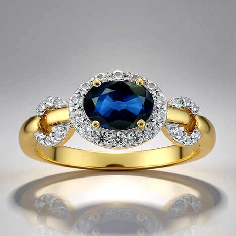 Anello in oro con Zaffiro Blu del Queensland (Remy Rotenier)