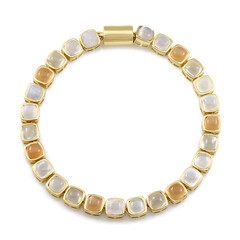 Zilveren armband met witte maanstenen