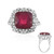 Zilveren ring met een Madagaskar Robijn