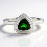 Anello in argento con Diopside Russo