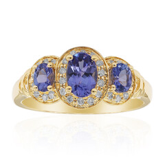 Anillo en oro con Tanzanita AAA