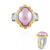 Pink Mabe Pearl Silver Ring (Gems en Vogue)