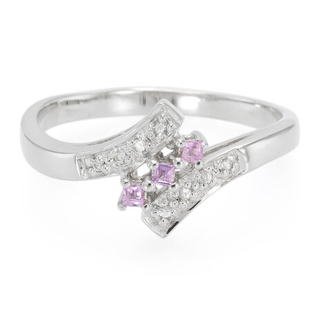 Anillo en plata con Zafiro de Ceilán púrpura no calentado