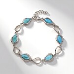 Bracelet en argent et Larimar