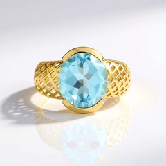 Anello in argento con Topazio Blu Cielo (Ornaments by de Melo)