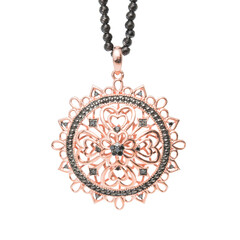 Collar en plata con Diamante negro