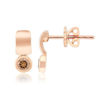 Pendientes en oro con Diamante rosa de Francia de Argyle SI1 (Annette)