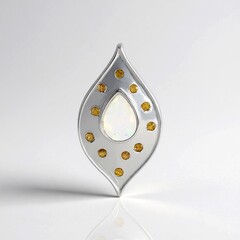 Ciondolo in argento con Opale di Welo (Adela Silber)