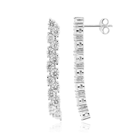 Zilveren oorbellen met zirkonen