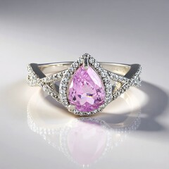 Anello in argento con Kunzite