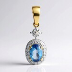 Ciondolo in oro con Tanzanite Lilla Non Riscaldata