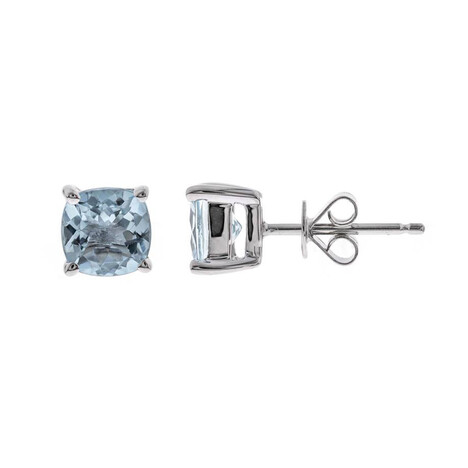 Boucles d'oreilles en or et Aigue-Marine du Brésil AAA (CIRARI)